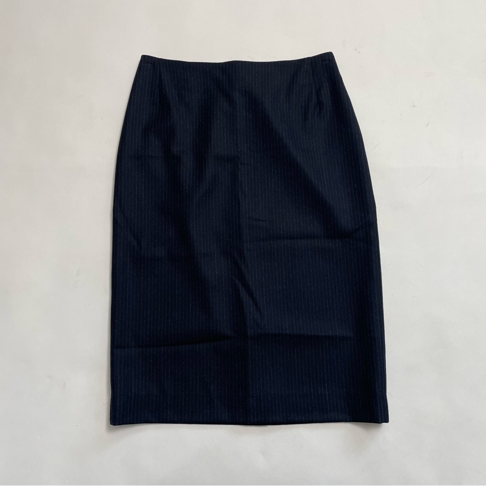 NWT BROOKS BROTHERS wool pinstripe pencil skirt in navy